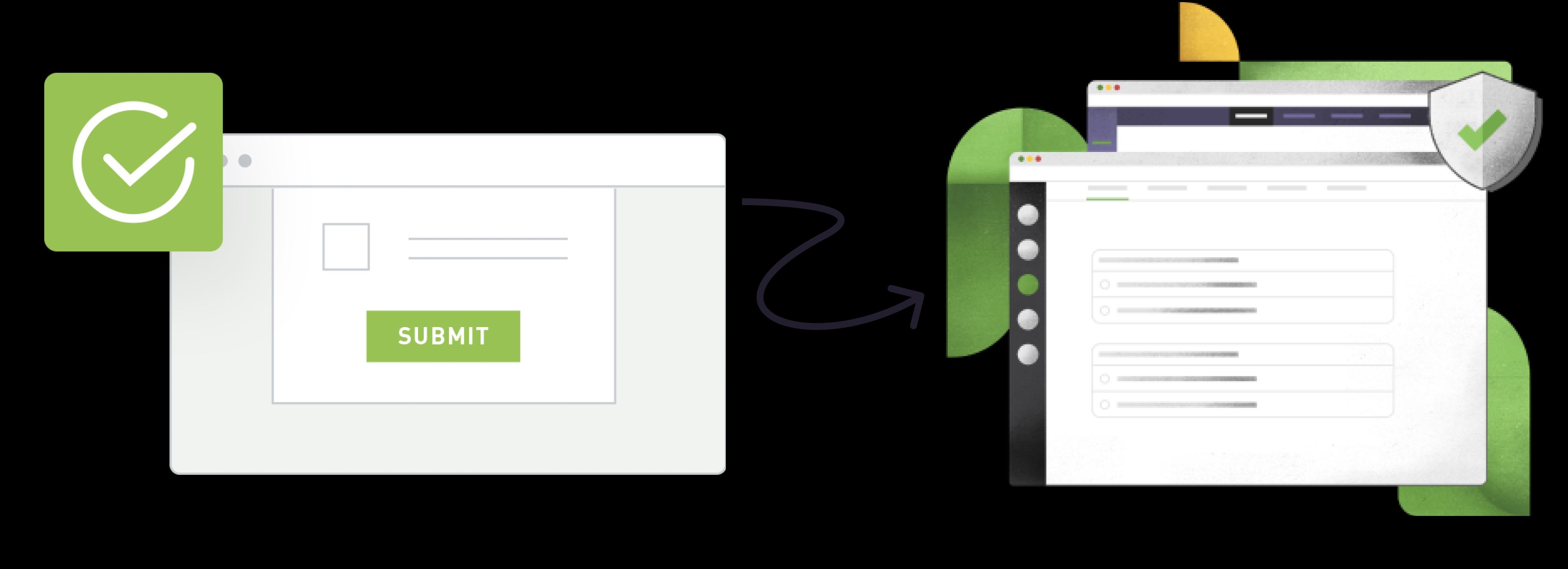 A comparison between a dark-dominant UI and a green one.